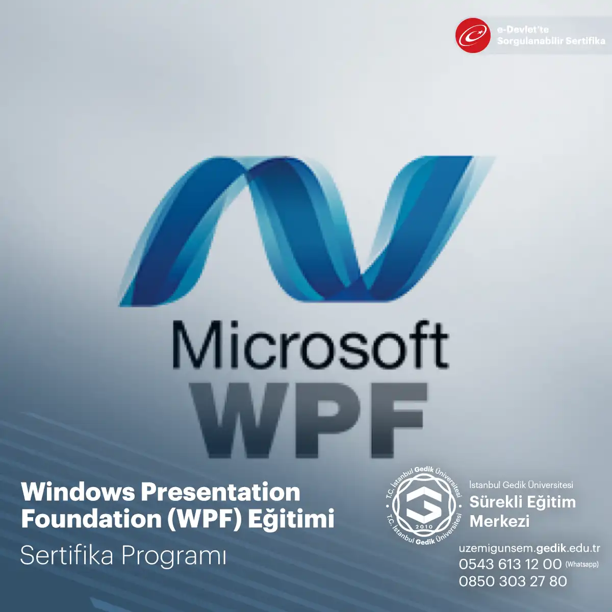 Windows Presentation Foundation (WPF) Eğitimi Sertifika Programı